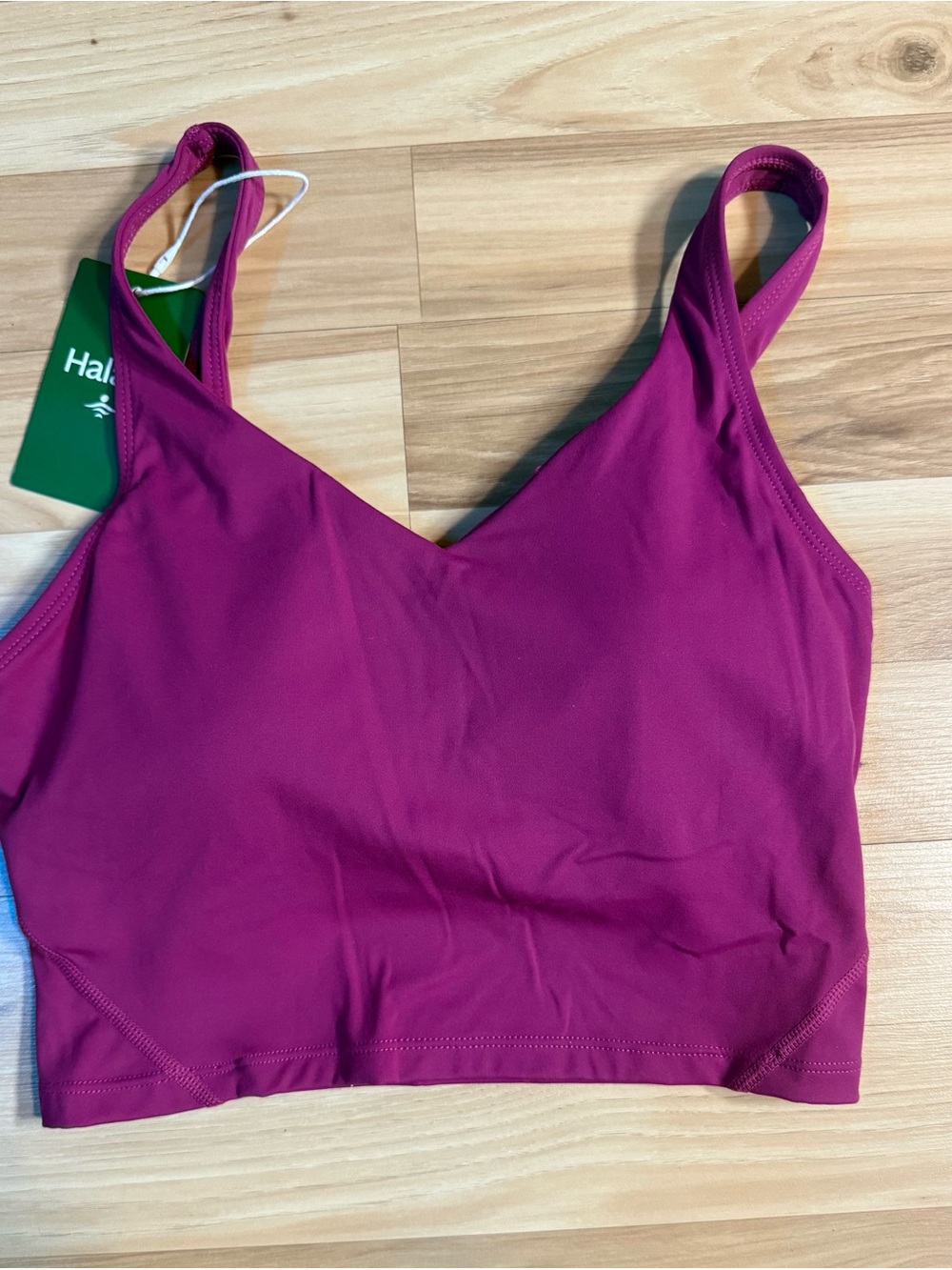 HALARA V-Neck Crop Sports Bralette - Magenta